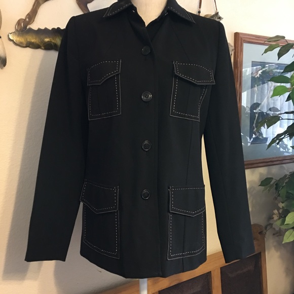 Massini stretch stitch detail jacket and skirt set - Picture 1 of 8